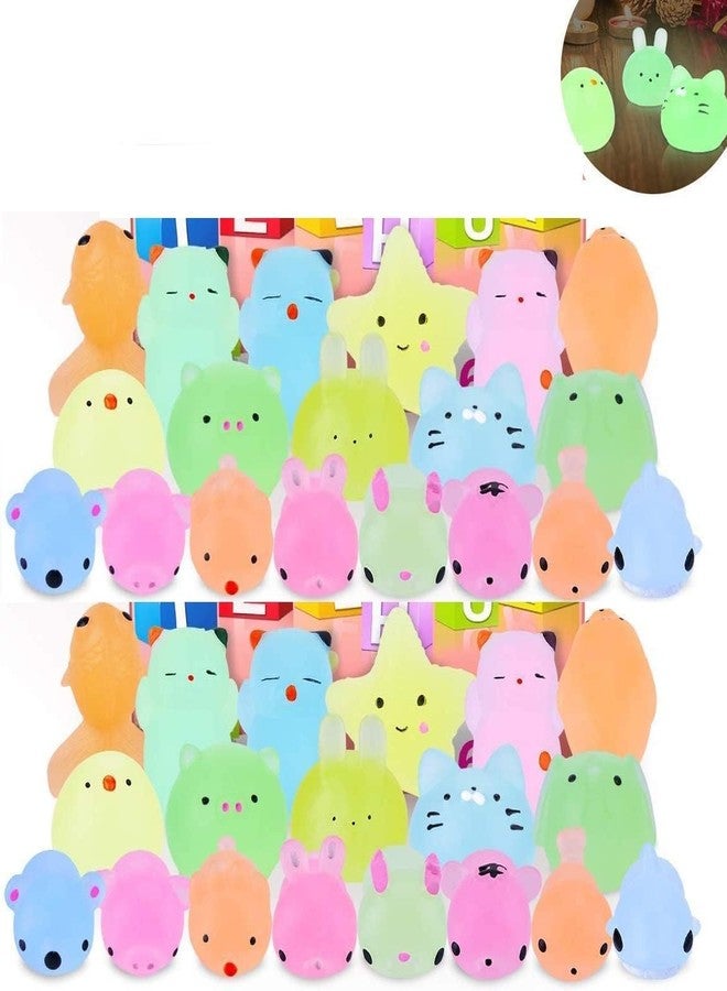 ANAB GIAB 3 Pack Squishies Mochi Squishy Toys Glow in The Dark Party Favors for Kids - Mini Kawaii Squishies Mochi Animals Stress Relief Squishy Pack Squishy Cat Squishys with Storage Box - Image 1